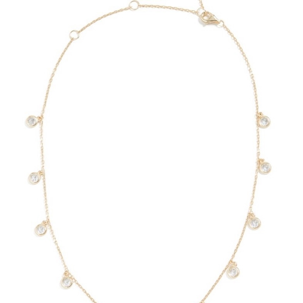 Shashi solitaire drop choker necklace - Picture 6 of 12